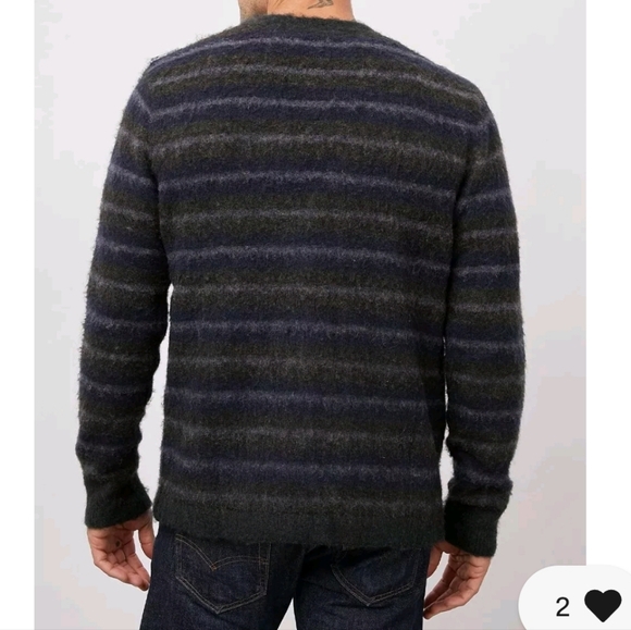 Rails Jasper Dawn Fog Stripe Cardigan NWT XL $228 Wool Preppy Academia - Picture 2 of 15